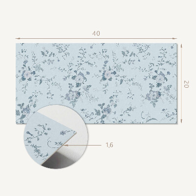 Square wall panel Floral pattern on the background