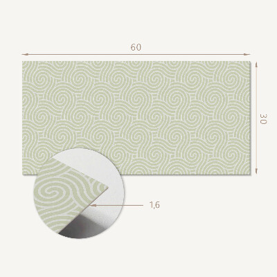 Square tv wall panel Waves in a spiral pattern