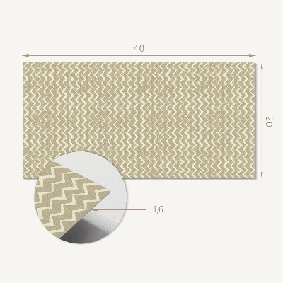 Square wall panel Zigzags on the texture background