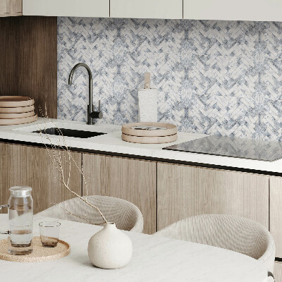 Square tv wall panel Marble herringbone pattern