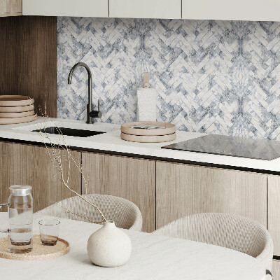 Square tv wall panel Marble herringbone pattern