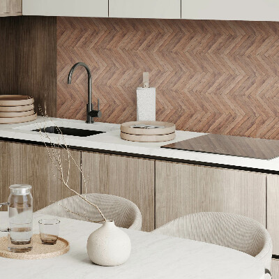 Square wall panel Herringbone board pattern