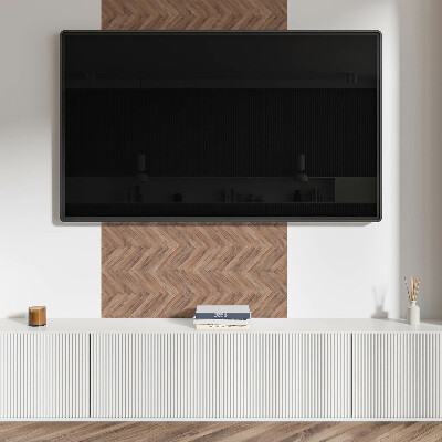 Square wall panel Herringbone board pattern