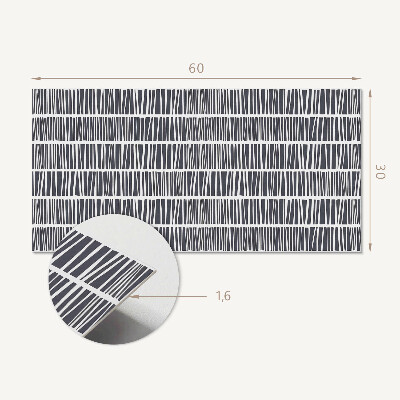 Square tv wall panel Dynamic line pattern
