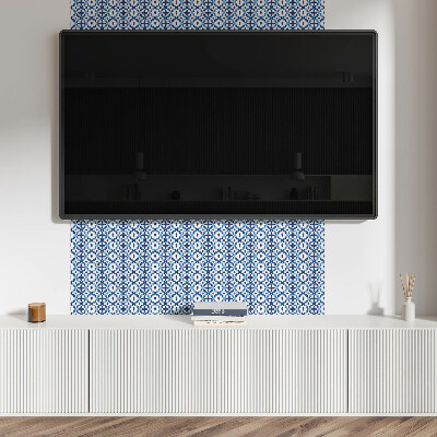 Square tv wall panel Geometric floral pattern