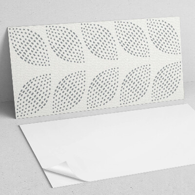 Square wall panel Leaf pattern with dots