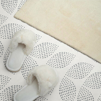 Square wall panel Leaf pattern with dots