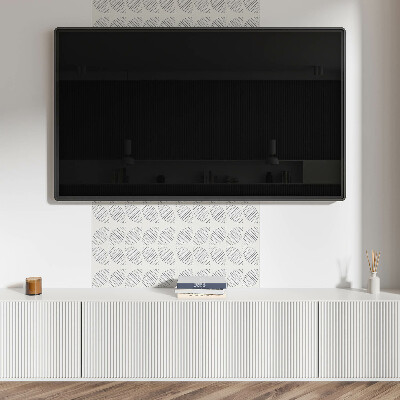 Square wall panel Leaf pattern with dots