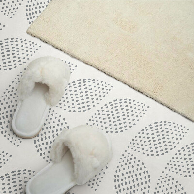 Square wall panel Leaf pattern with dots