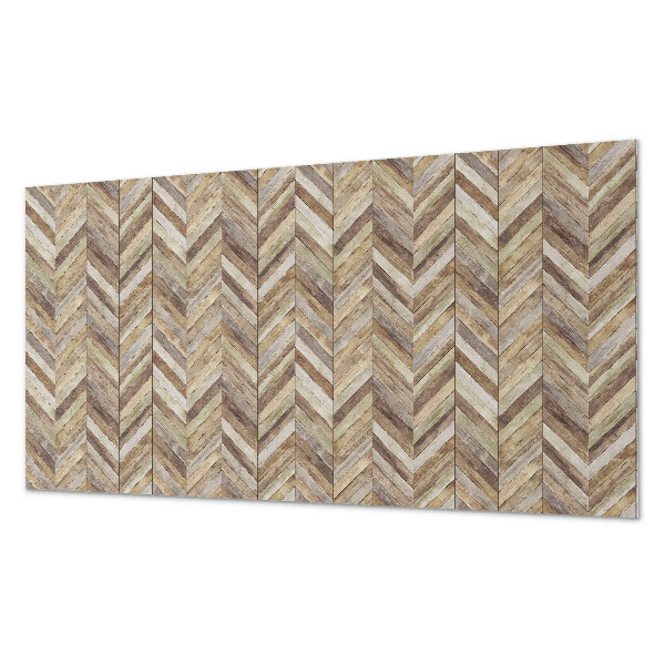 Square tv wall panel Herringbone pattern of boards