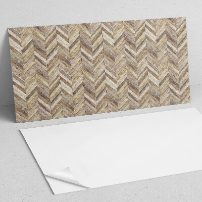 Square tv wall panel Herringbone pattern of boards
