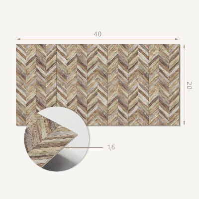 Square tv wall panel Herringbone pattern of boards