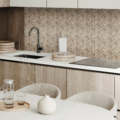 Square tv wall panel Herringbone pattern of boards