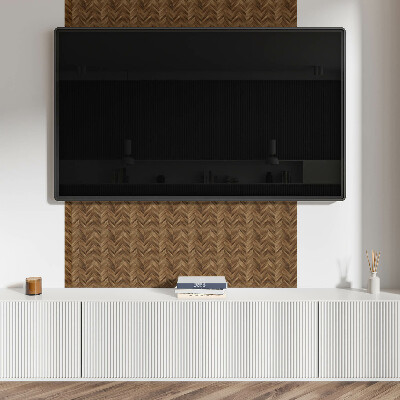 Square wall panel Herringbone board pattern