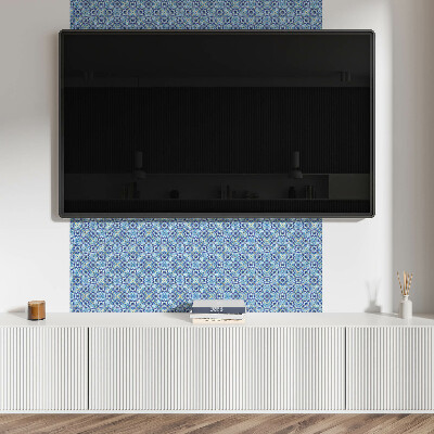 Square tv wall panel Pattern with ornamental motifs