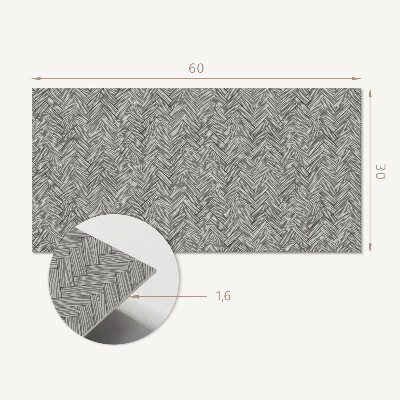 Square tv wall panel Wood braid pattern