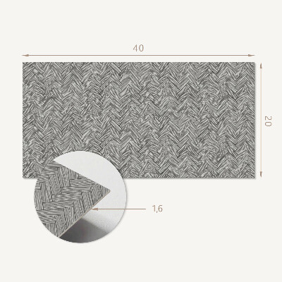 Square tv wall panel Wood braid pattern