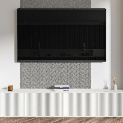 Square tv wall panel Wood braid pattern