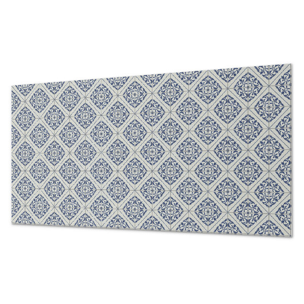 Square wall panel Pattern with floral motifs
