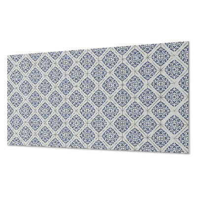 Square wall panel Pattern with floral motifs
