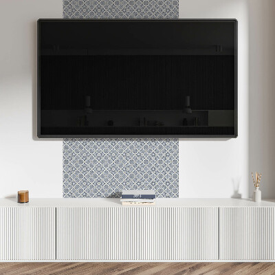 Square wall panel Pattern with floral motifs