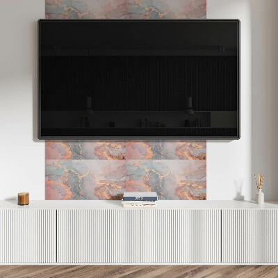 Square tv wall panel Abstract resin pattern