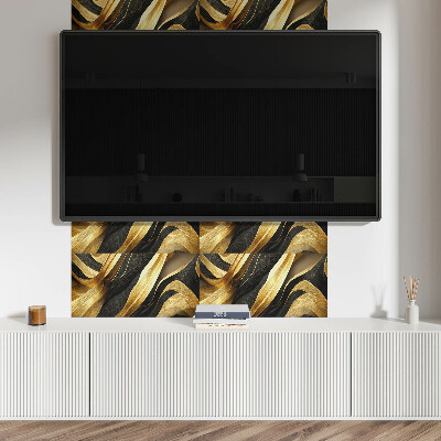 Square tv wall panel Waves of textures and patterns