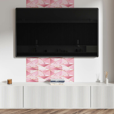 Square wall panel Geometric patterns with marbles