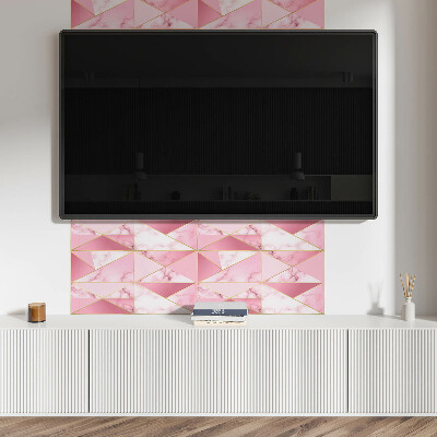 Square wall panel Geometric patterns with marbles