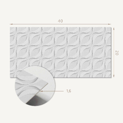 Square tv wall panel Waves in 3D
