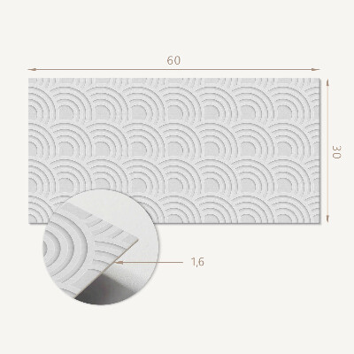 Square wall panel Wavy arc pattern