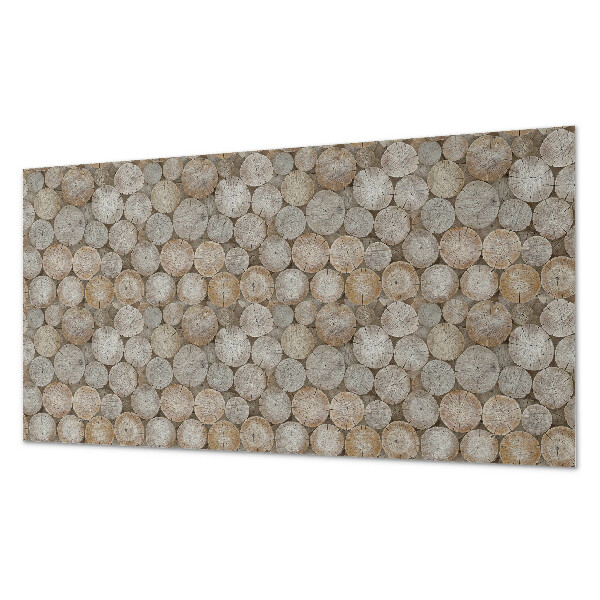 Pvc wall panel Pattern with wood circles