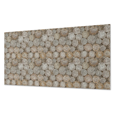 Pvc wall panel Pattern with wood circles