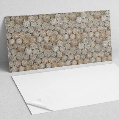 Pvc wall panel Pattern with wood circles