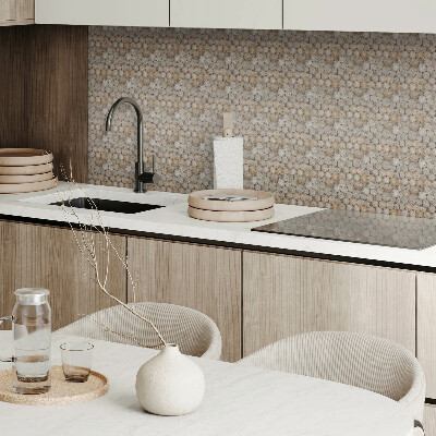 Pvc wall panel Pattern with wood circles