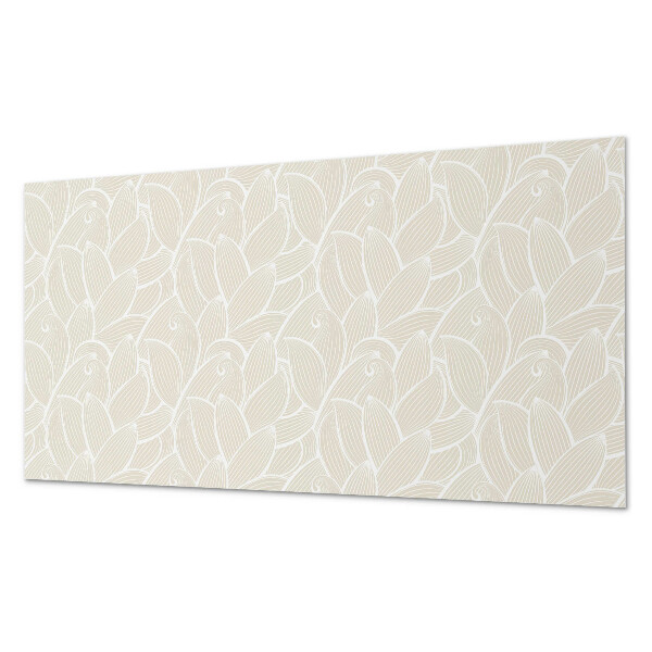 Square tv wall panel Leaf pattern in waves