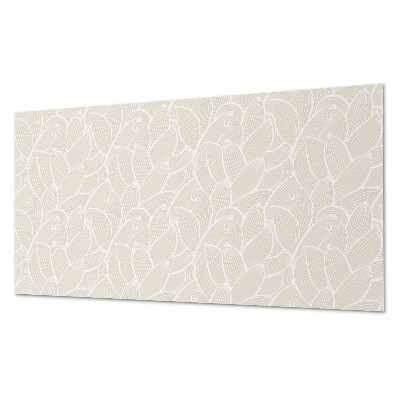 Square tv wall panel Leaf pattern in waves