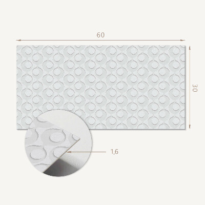 Square tv wall panel Waves with circles in the background