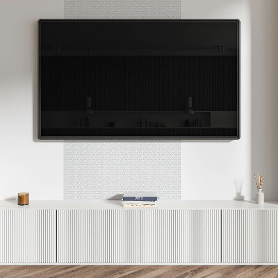 Square tv wall panel Waves with circles in the background