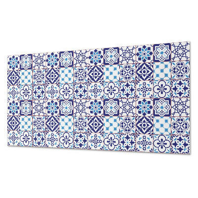 Square wall panel Mosaic pattern with flowers
