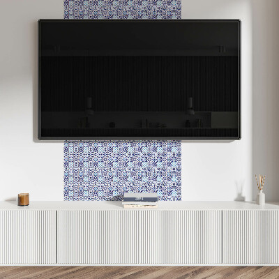 Square wall panel Mosaic pattern with flowers