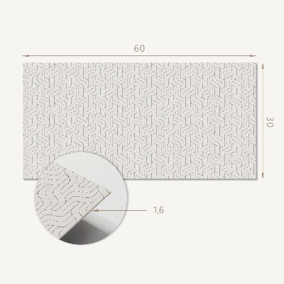 Square tv wall panel Waves in a delicate pattern
