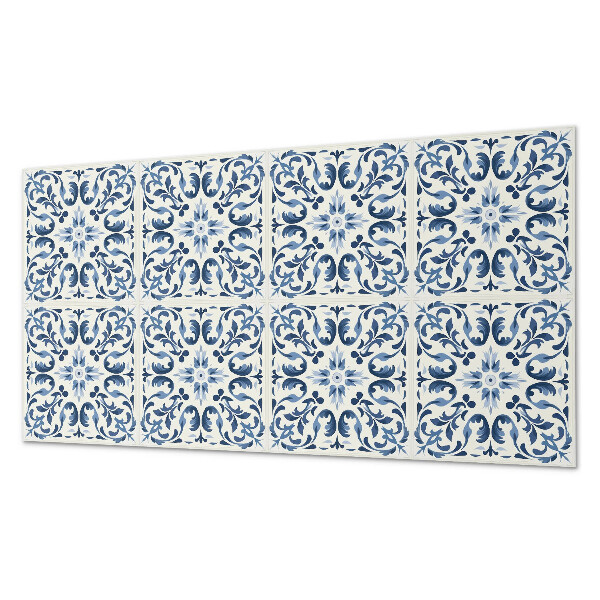 Square tv wall panel Floral pattern in tiles