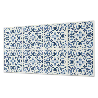 Square tv wall panel Floral pattern in tiles