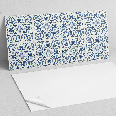Square tv wall panel Floral pattern in tiles