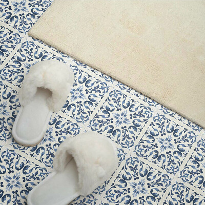 Square tv wall panel Floral pattern in tiles