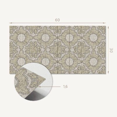 Square wall panel Mosaic pattern with circles