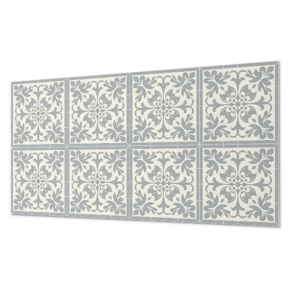 Pvc wall panel Floral pattern on tiles
