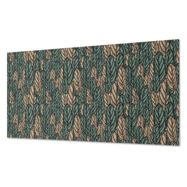 Square tv wall panel 2D leaf pattern