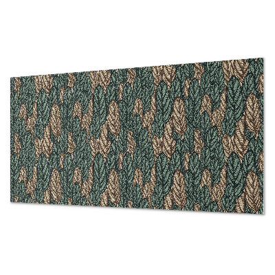 Square tv wall panel 2D leaf pattern